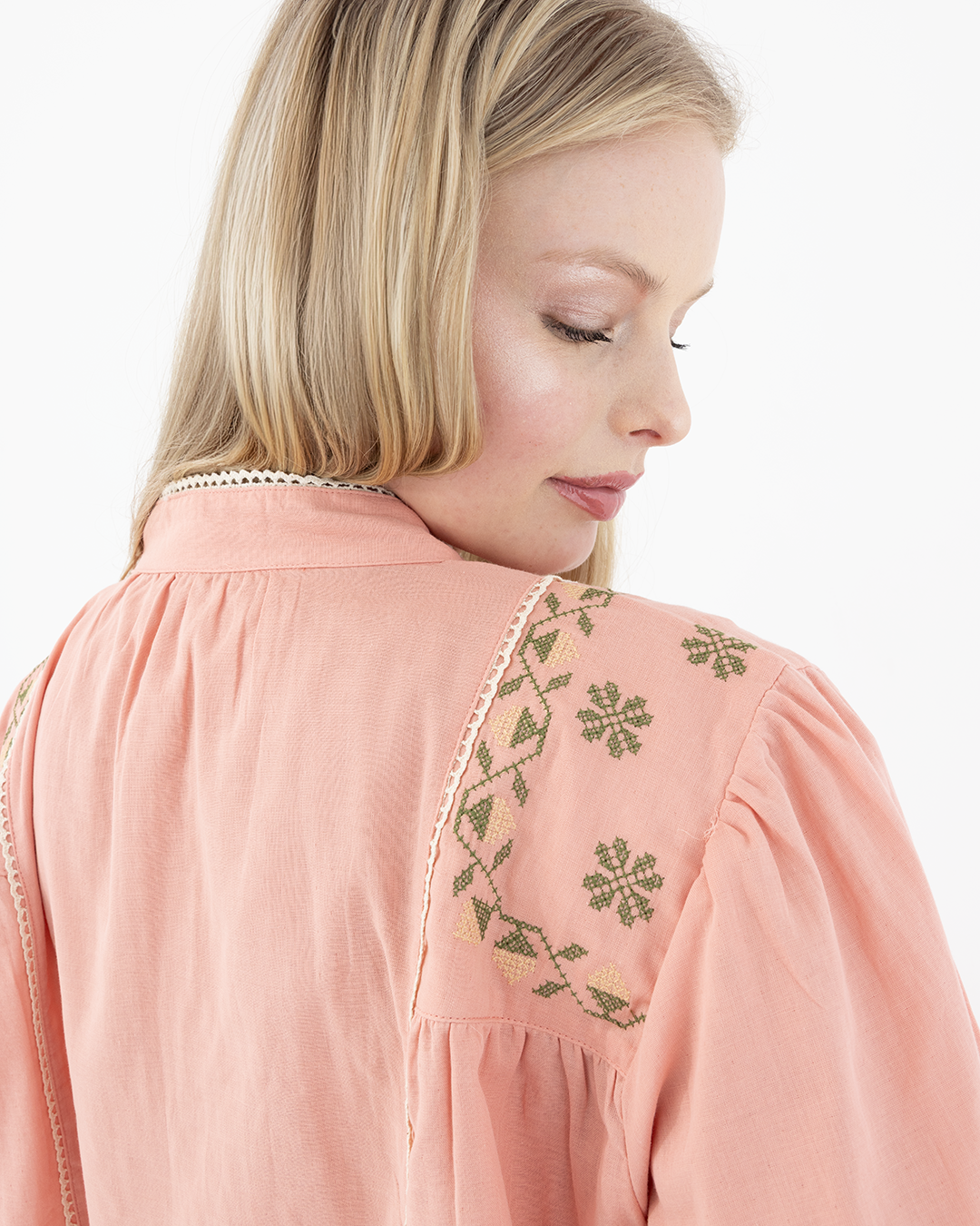 Seraphina Embroidered Cotton Pyjama Set