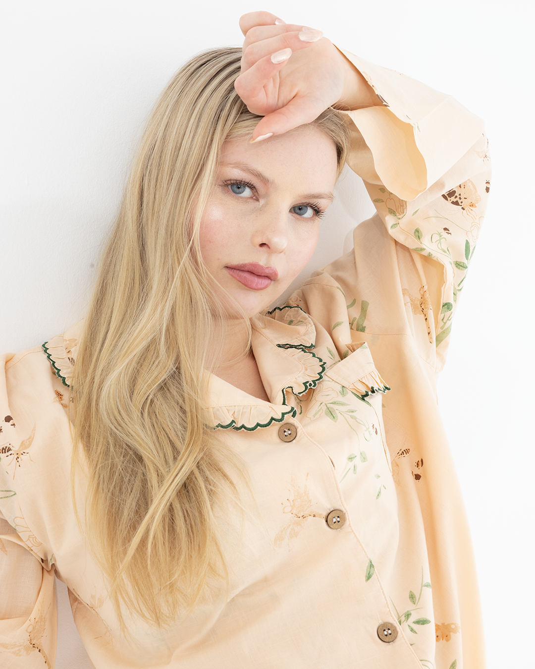 Aurora Embroidered Cotton Pyjama Set