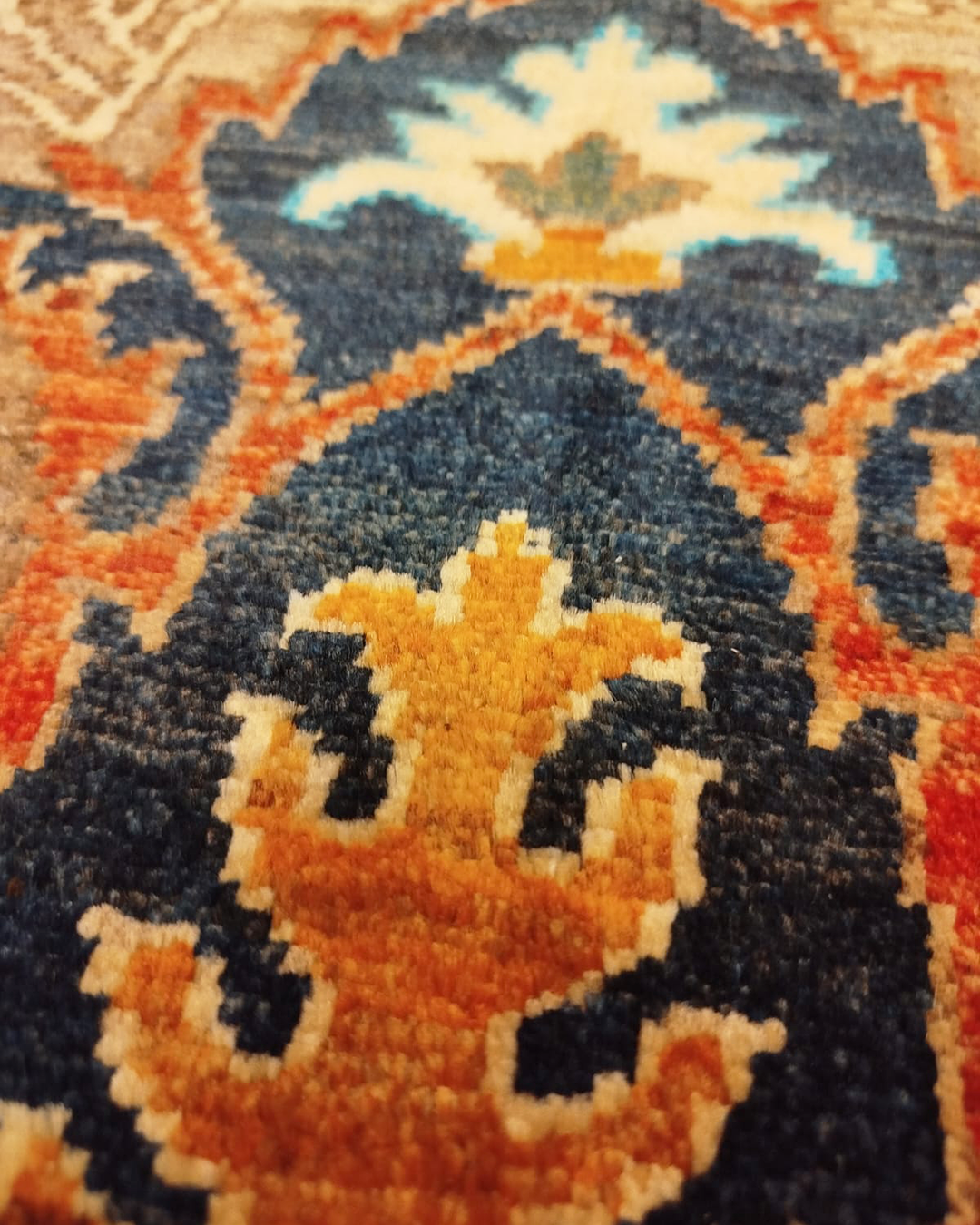 Karakul Botanical Taupe Hand-Knotted Wool Runner Rug - 81cm x 368cm