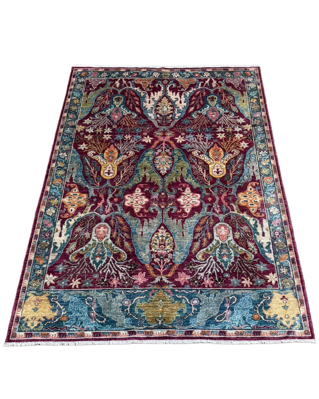 Karakul Jewel Plum & Magenta Hand-Knotted Rug - 188cm × 271cm