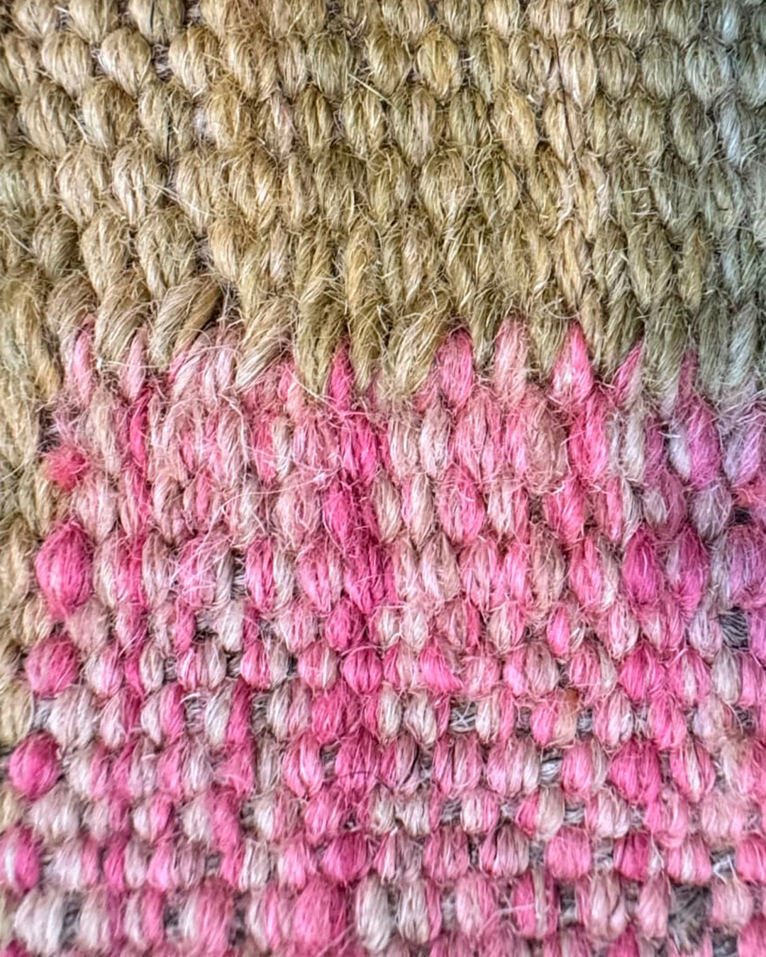 Coral Mosaic Blush Handwoven Kilim - 196cm × 300cm