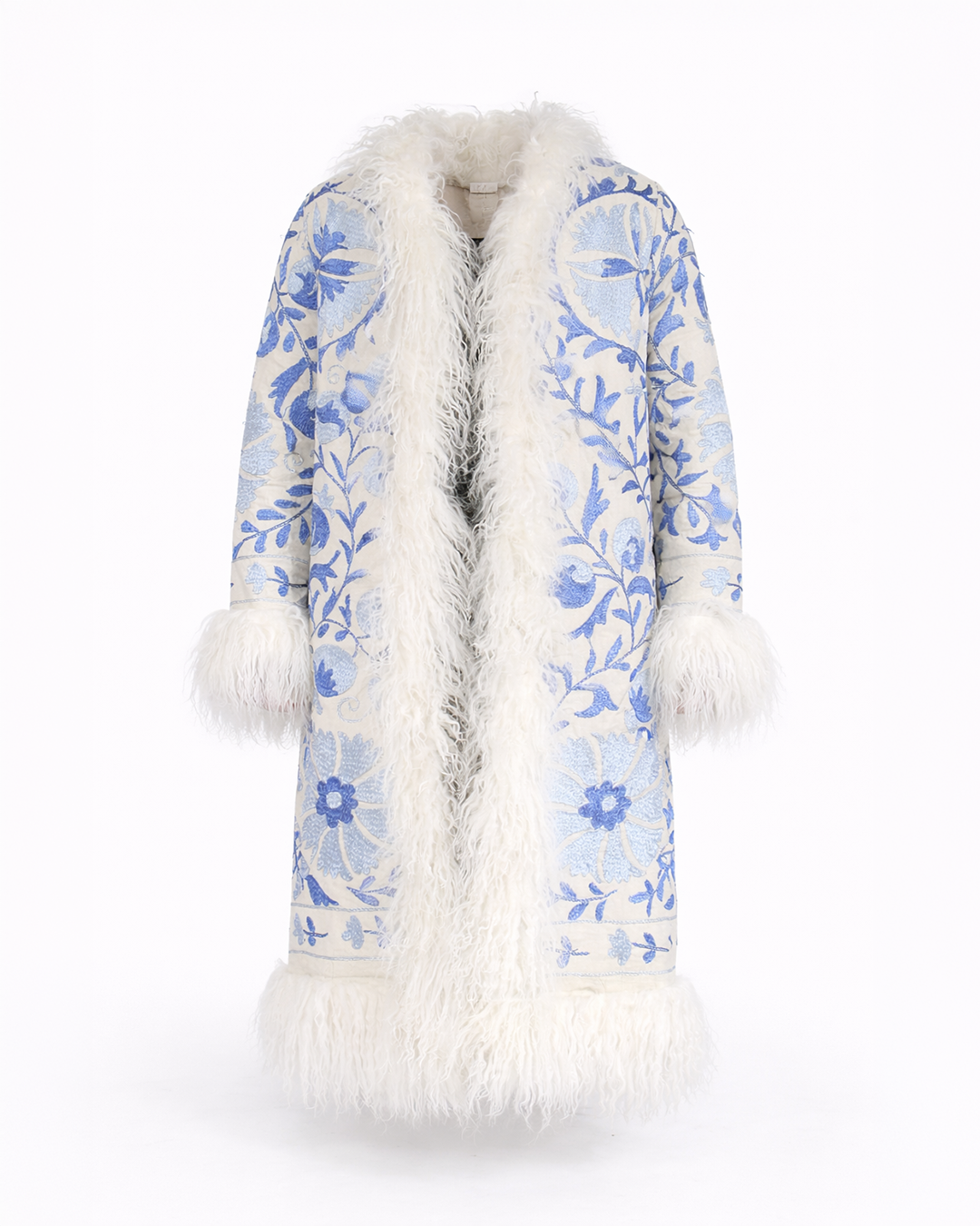 The Lapis Embroidered Artisan Coat | Design in London | 100% Artisan Handcrafted