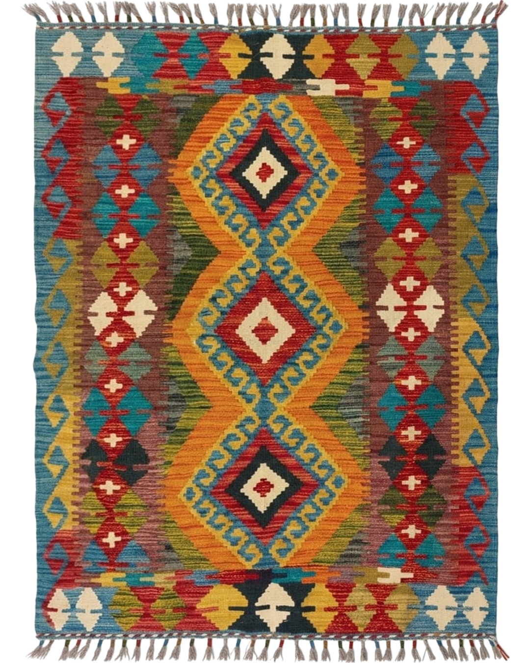 AFGHAN HANDCRAFTED KILIM | TURKMEN STYLE |