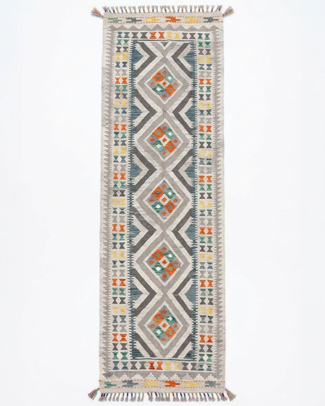 Kilim Runner Natural Multi Colour - 81cm × 291cm