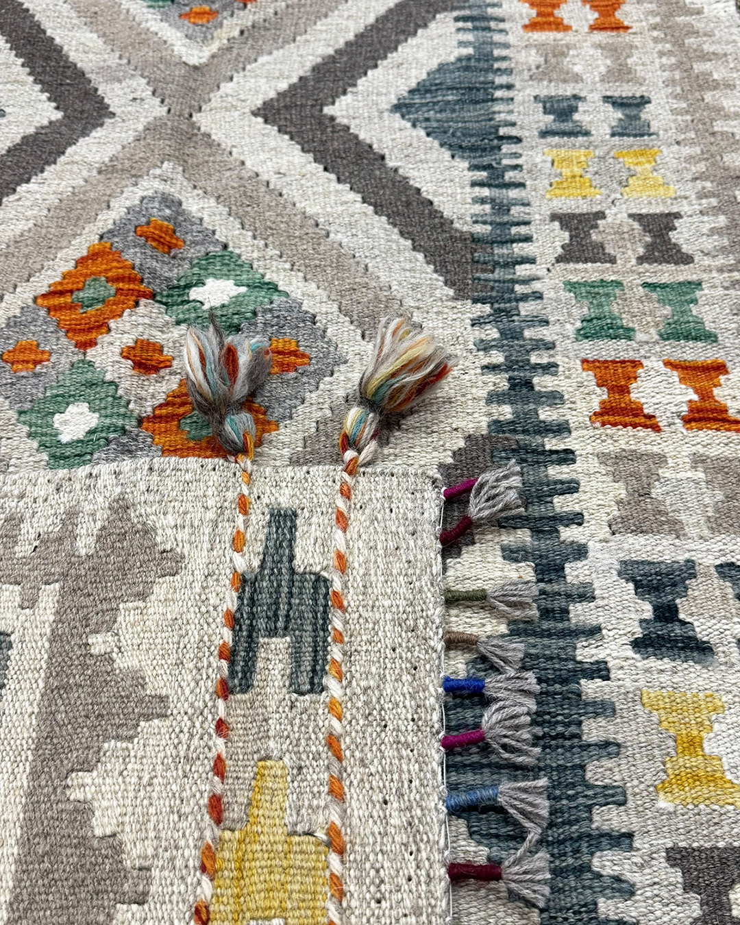Kilim Runner Natural Multi Colour - 81cm × 291cm