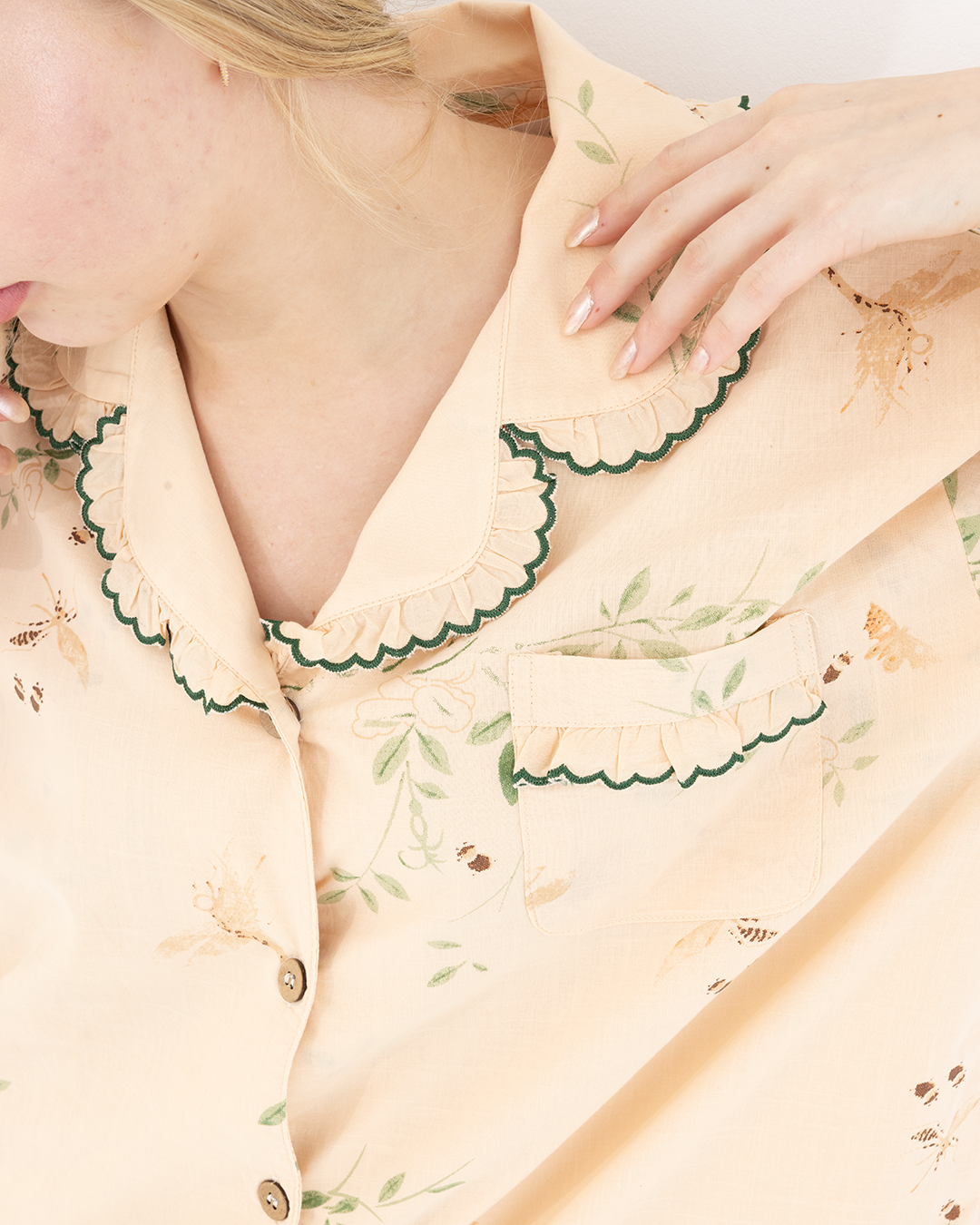 Aurora Embroidered Cotton Pyjama Set