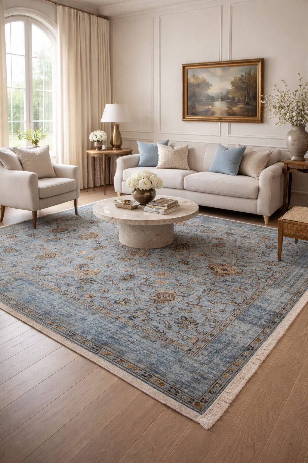 CHOBI SULTANI HANDCRAFTED RUG | BLUE SKY STYLE |