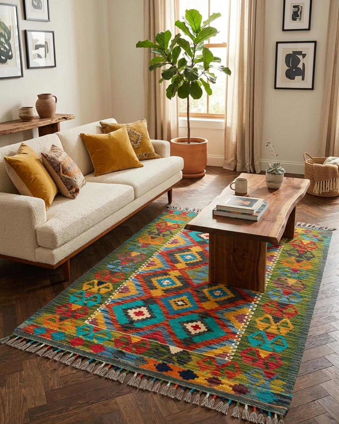 AFGHAN HANDCRAFTED KILIM |  ORIENTAL NOVA STYLE |
