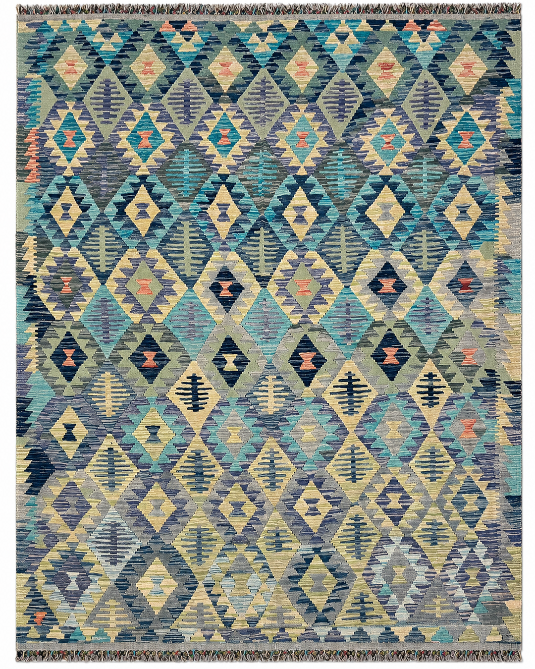 Mist Blue Sage Handwoven Kilim 204cm × 292cm