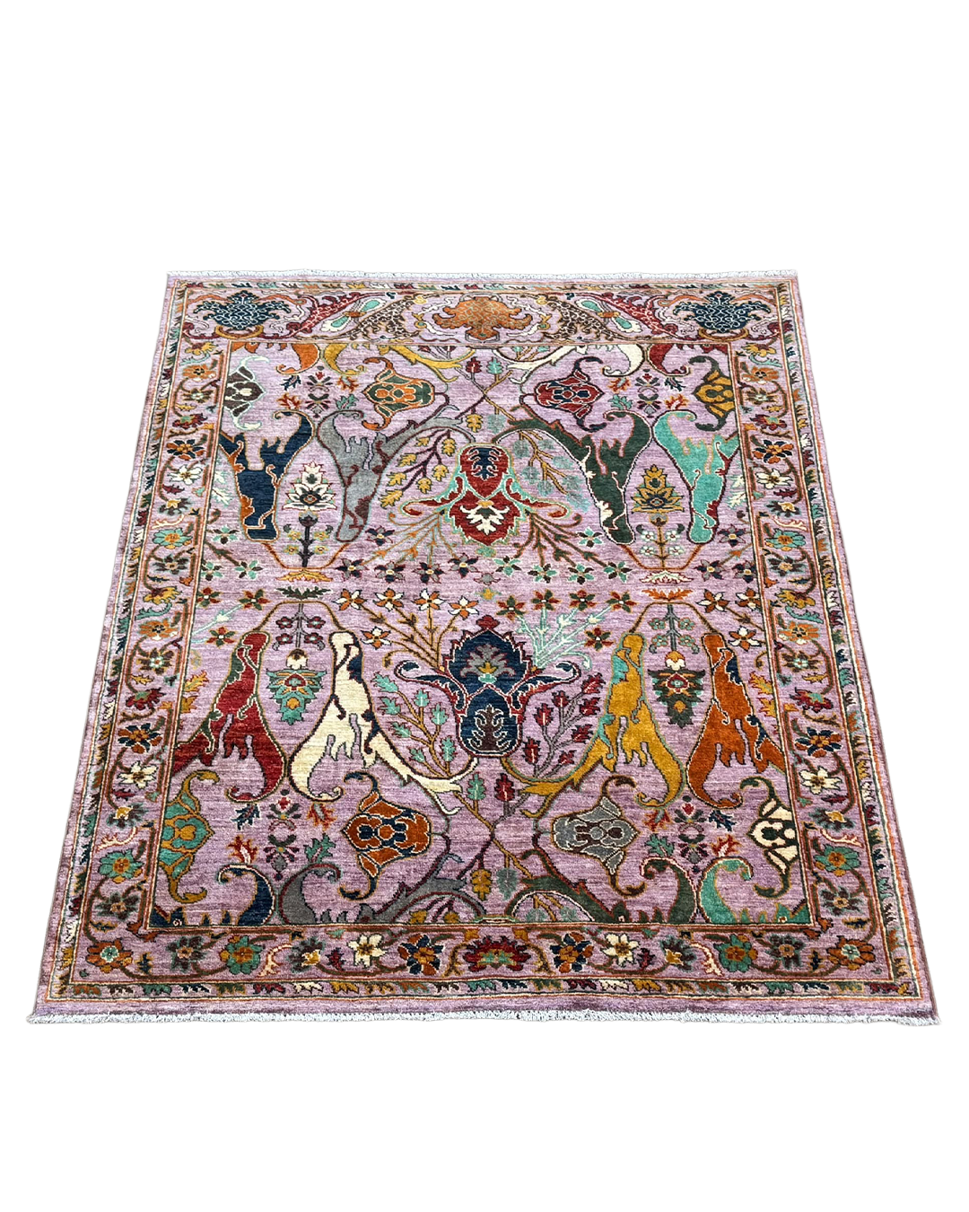 Karakul Botanical Rose Hand-Knotted Rug - 189cm × 260cm
