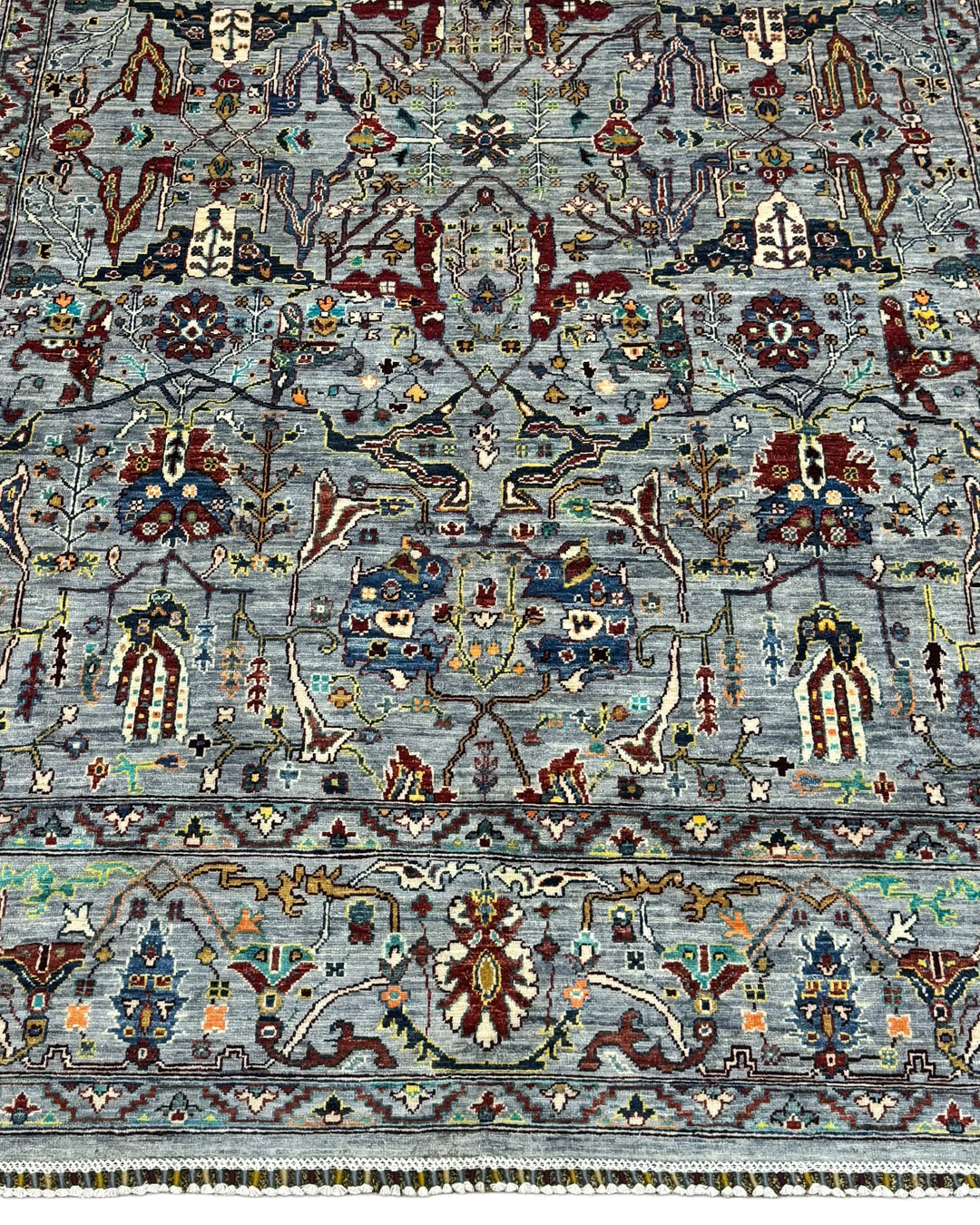 Karakul Mist Slate Blue Hand-Knotted Wool Area Rug - 350cm × 271cm