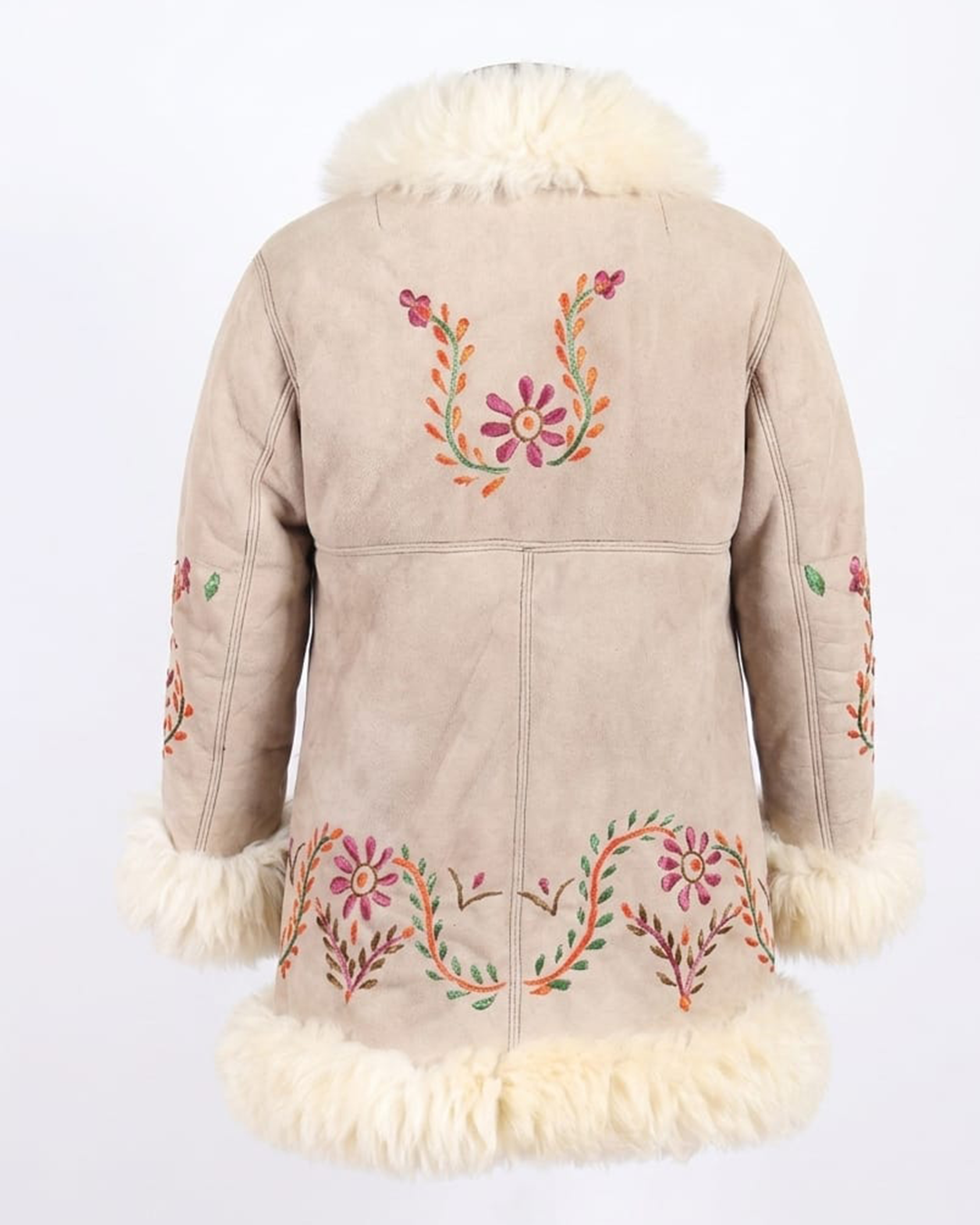 The Sahara Embroidered Boho Shearling Coat | Designed in London | 100% Artisan HandCrafted